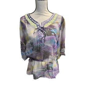 Women’s Jus Orange Beaded Top. Size 5. NWT!